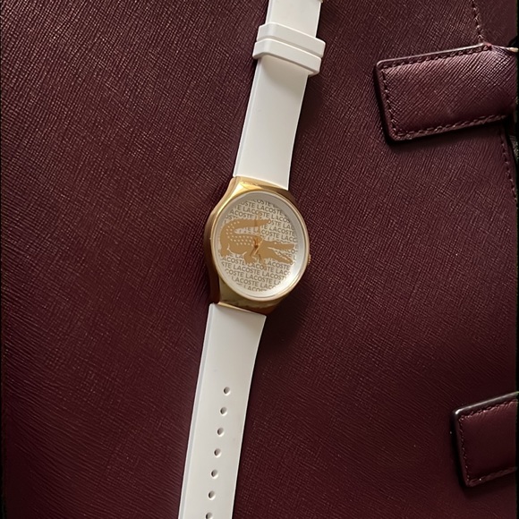 Lacoste Women's Gold Watch 2000807 Quartz Logo Dial - Picture 2 of 6